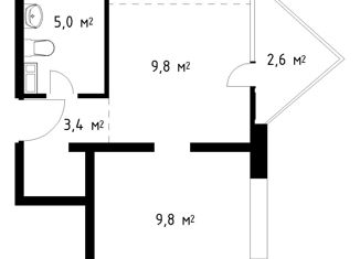 Продаю 2-ком. квартиру, 30.7 м2, Петропавловск-Камчатский, Даурская улица, 10, микрорайон Моховая