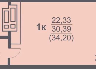 Продаю квартиру студию, 34 м2, Челябинск, улица Братьев Кашириных, 111Б