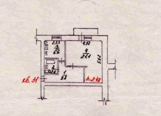 Продаю 1-комнатную квартиру, 39.3 м2, Вытегра, улица Кирова, 2