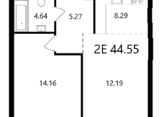 Продается 2-комнатная квартира, 44.55 м2, Москва, ЖК Форивер, жилой комплекс Форивер, 3