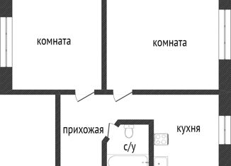Продаю двухкомнатную квартиру, 40.9 м2, посёлок городского типа Варгаши, улица Кирова, 89