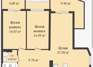 Продажа 3-ком. квартиры, 84 м2, Краснодар, Степная улица, 1/1к4, ЖК Мозаика