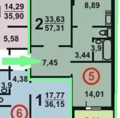 Продается двухкомнатная квартира, 57.3 м2, Москва, Загорьевская улица, 21к1, Загорьевская улица