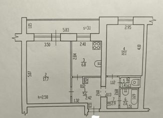 Продажа 2-ком. квартиры, 49.1 м2, Брянск, улица Богдана Хмельницкого, 35, Фокинский район