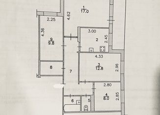 Продается четырехкомнатная квартира, 72.2 м2, Чувашия, Солнечная улица, 19