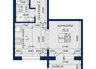 Продажа 1-ком. квартиры, 30 м2, Барнаул, Северный Власихинский проезд, 122к1, ЖК Nord