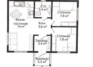 Продаю дом, 43 м2, коттеджный посёлок Черничный, коттеджный посёлок Черничный, 41