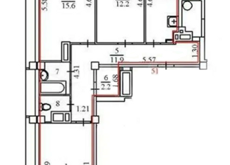 Продаю 3-комнатную квартиру, 74.6 м2, Пермский край, Самаркандская улица, 143