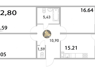 Продажа 2-ком. квартиры, 92.8 м2, Санкт-Петербург, улица Александра Матросова, 8к1, ЖК Новый Лесснер
