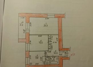 2-ком. квартира на продажу, 58 м2, Казань, улица Рихарда Зорге, 89, Приволжский район