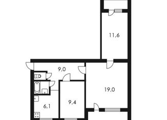 Продажа 3-ком. квартиры, 58.2 м2, Сертолово, улица Молодцова, 9