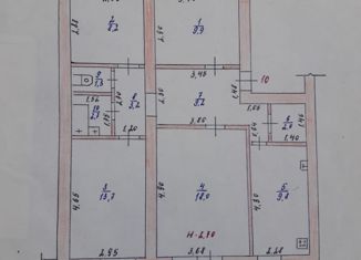 4-комнатная квартира на продажу, 80 м2, Котово, улица Мира, 191