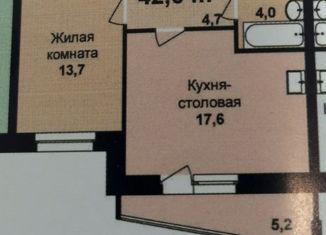 Однокомнатная квартира на продажу, 42.6 м2, село Чигири, улица Воронкова