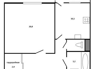 Продажа 1-комнатной квартиры, 43.7 м2, Сертолово, Парковый проезд, 2к2