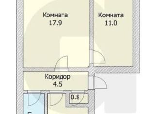 Продам 2-ком. квартиру, 44.6 м2, Адыгея, Коммунистическая улица, 10