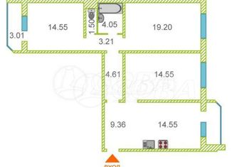 Продажа 3-комнатной квартиры, 90 м2, деревня Дударева, улица Созидателей, 1, ЖК Комарово