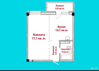 Продается однокомнатная квартира, 39.1 м2, Иркутск