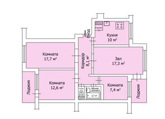 Продается 4-комнатная квартира, 81.2 м2, Армянск, микрорайон имени Генерала Корявко, 23