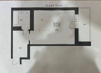 Продажа 1-комнатной квартиры, 37.5 м2, Ростов-на-Дону, проспект 40-летия Победы, 63/17с7, ЖК Сокол Град