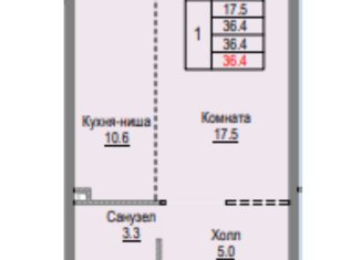 Продажа однокомнатной квартиры, 36.4 м2, Москва, Газгольдерная улица, 8с11, метро Нижегородская