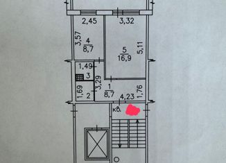 Продается 1-ком. квартира, 38.7 м2, Пермский край, улица Генерала Черняховского, 57