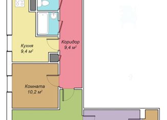 Трехкомнатная квартира на продажу, 62.3 м2, Санкт-Петербург, улица Белышева, 8к1литО, улица Белышева