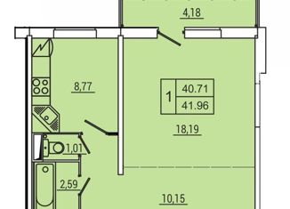 Продажа 1-комнатной квартиры, 41.96 м2, Красноярск, проспект 60 лет Образования СССР, 50Г, жилой район Солнечный