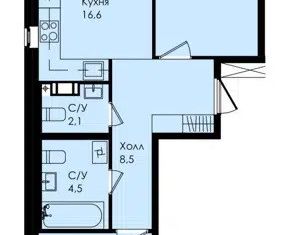 2-ком. квартира на продажу, 65 м2, Коммунар, улица Просвещения, 2