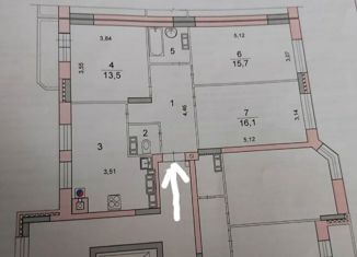 Трехкомнатная квартира на продажу, 74.5 м2, Волгоград, улица имени Старшего Лейтенанта Токарева, 11, Кировский район