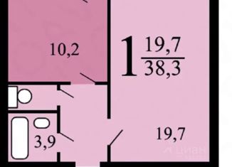 Продается 1-ком. квартира, 38.3 м2, Москва, улица Борисовские Пруды, 30, метро Алма-Атинская