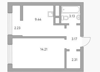 Продается 1-ком. квартира, 34.49 м2, Москва, Дмитровское шоссе, 73Б, ЖК Тринити