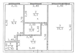 Продается 2-ком. квартира, 43 м2, Ефремов, улица Горького, 30