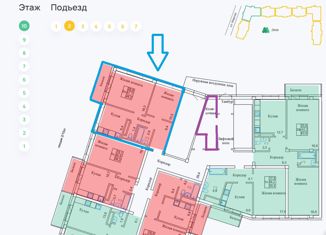 2-комнатная квартира на продажу, 49 м2, посёлок Красный Бор, Яковлевский проезд