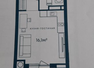 Квартира на продажу студия, 25.5 м2, Астрахань, Ленинский район, Московская улица, 77