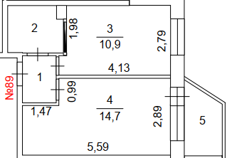 1-ком. квартира на продажу, 33.35 м2, Снежинск, улица Строителей, 1А