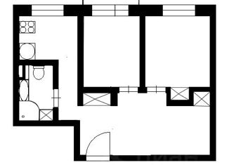 Продажа 2-комнатной квартиры, 44.2 м2, Москва, Чертановская улица, 23к1, метро Южная