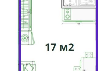Продается квартира студия, 17.1 м2, Москва, улица Семёновский Вал, 10к2, улица Семёновский Вал