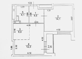 Продается 2-комнатная квартира, 43.7 м2, деревня Столбово, проспект Куприна, 38к2