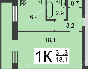 Продается 1-ком. квартира, 31.7 м2, Нижний Новгород, улица Пушкина, 21, улица Пушкина