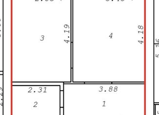 Продажа двухкомнатной квартиры, 40 м2, Новосибирск, Красный проспект, 323/12, ЖК Онега