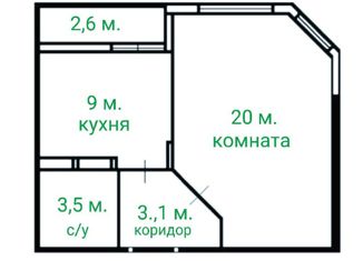 Продается 1-комнатная квартира, 38 м2, Раменское, Северное шоссе, 38