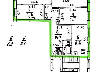 Продается 4-комнатная квартира, 86.6 м2, Санкт-Петербург, улица Коммунаров, 124, муниципальный округ Горелово