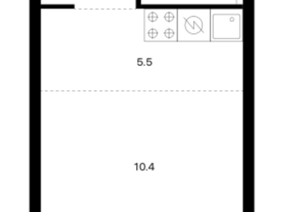 Продам квартиру студию, 21.6 м2, Ярославль, ЖК Волга Парк