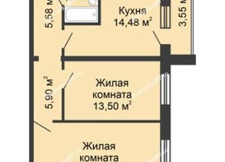 Продаю 2-комнатную квартиру, 64 м2, Самара, 5-я просека, 131, ЖК Изумрудный