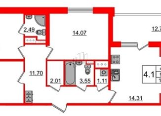 Продажа 3-ком. квартиры, 92.2 м2, Санкт-Петербург, Торфяная дорога, 17к1, ЖК Артлайн