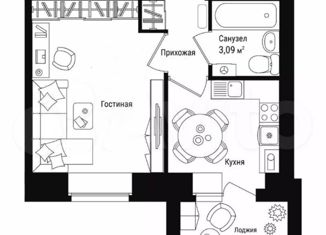 Продаю 1-комнатную квартиру, 30 м2, село Семёновка, Молодёжная улица, 15Б
