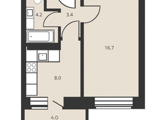 Продаю 1-ком. квартиру, 32.4 м2, Омск, 6-й Амурский проезд, 14