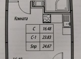 Продается квартира студия, 24.67 м2, Санкт-Петербург, муниципальный округ Лахта-Ольгино