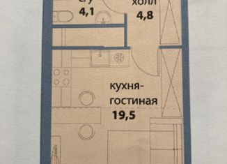 Продажа квартиры студии, 29 м2, Москва, Шелепихинская набережная, 34к9, ЖК Сердце Столицы