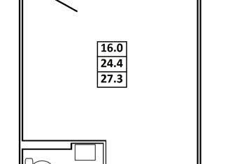 Квартира на продажу студия, 27.39 м2, Ленинградская область, бульвар Менделеева, 5к1